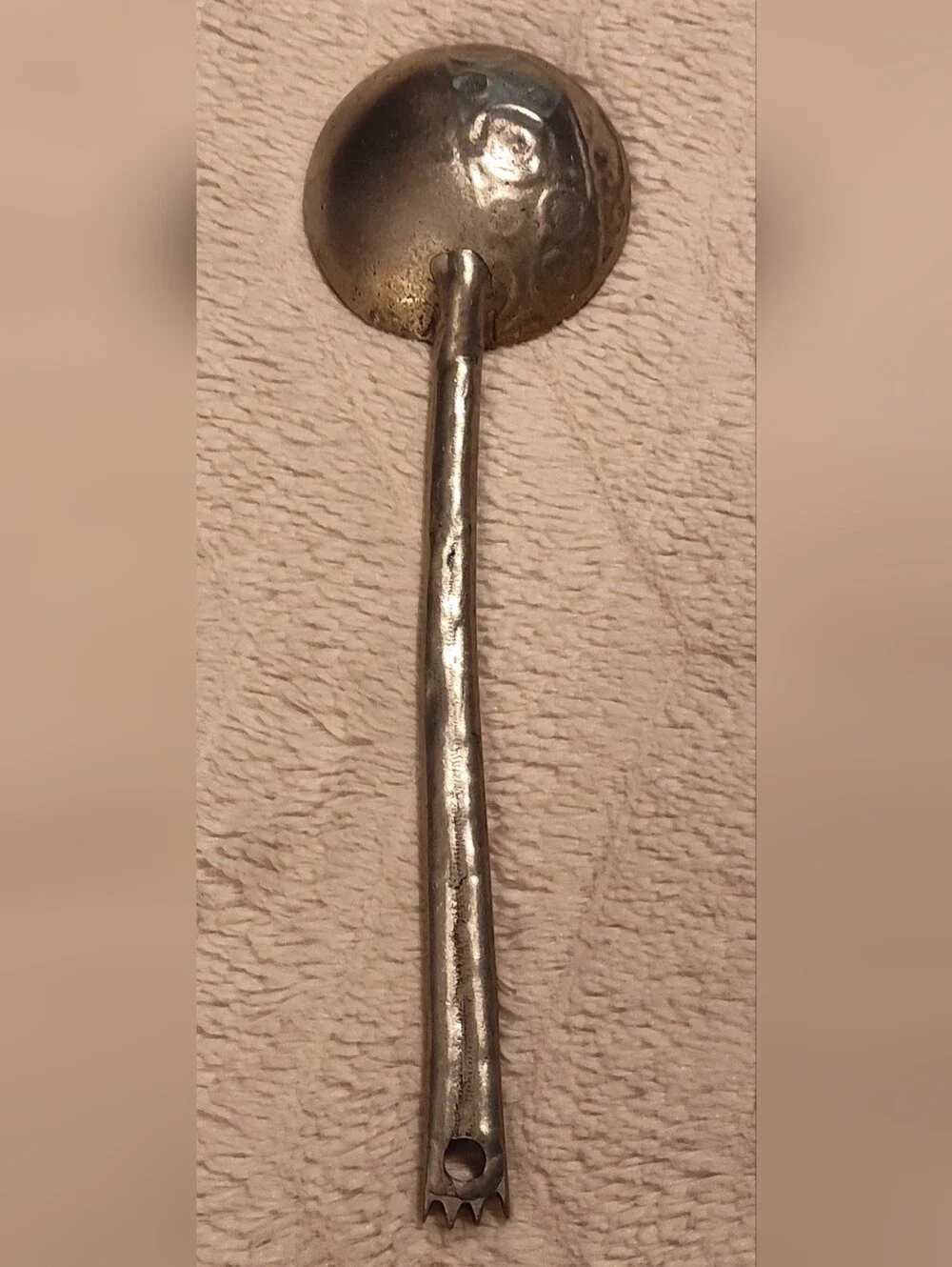 Tin Woodsman Stamped Star-Detail Metal Spoon in Antique Silver Tone